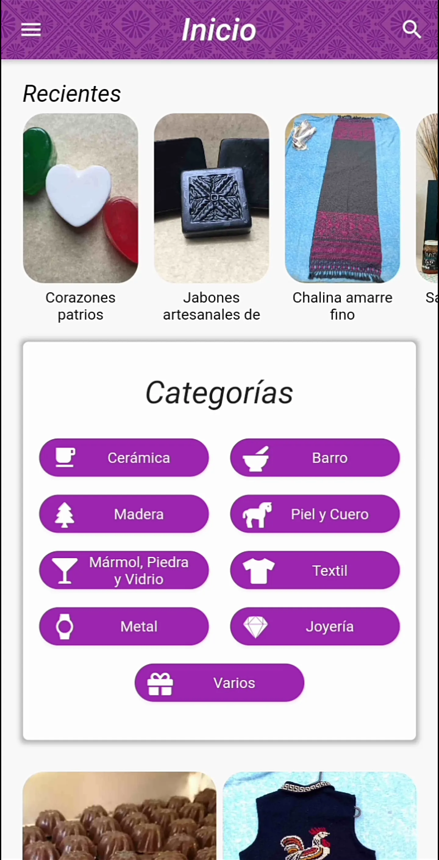 Interfaz final de ValorArte México tras la mejora UX/UI.