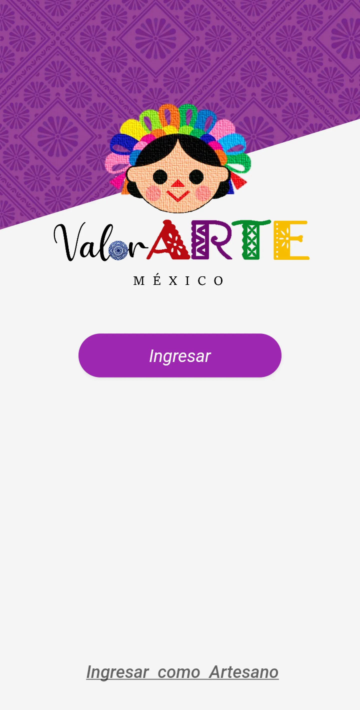 Interfaz final de ValorArte México tras la mejora UX/UI.