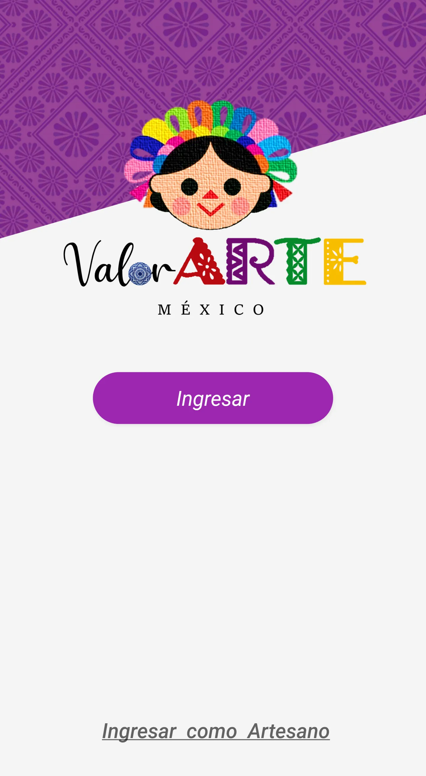 Interfaz final de ValorArte México tras la mejora UX/UI.