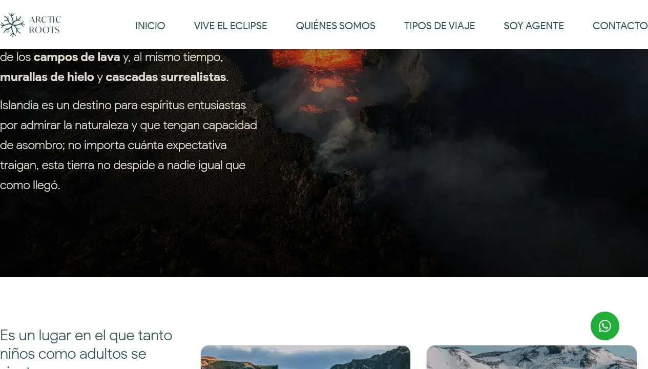 Arctic Roots travel website.