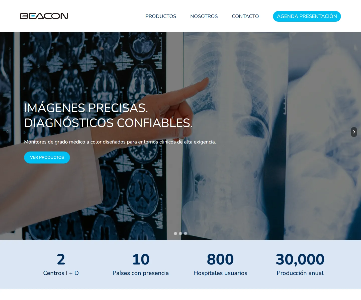 Beacon: sitio comercial para soluciones médicas