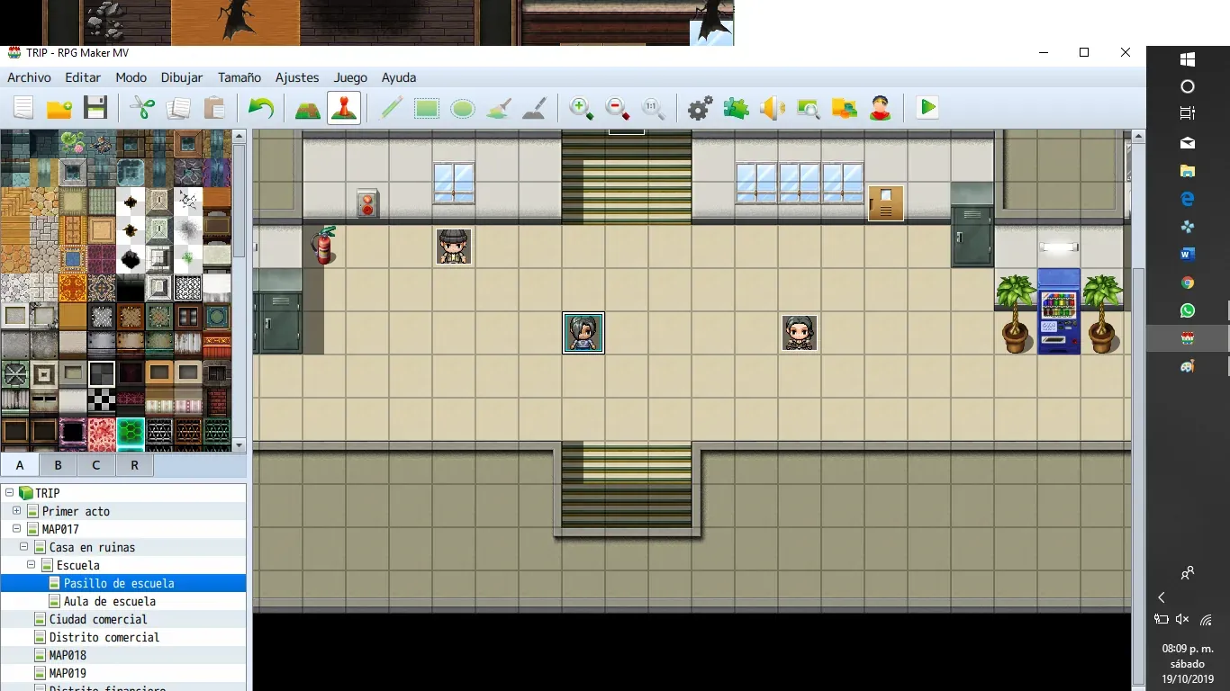 RPG Maker MV, motor gráfico utilizado para desarrollar el videojuego.