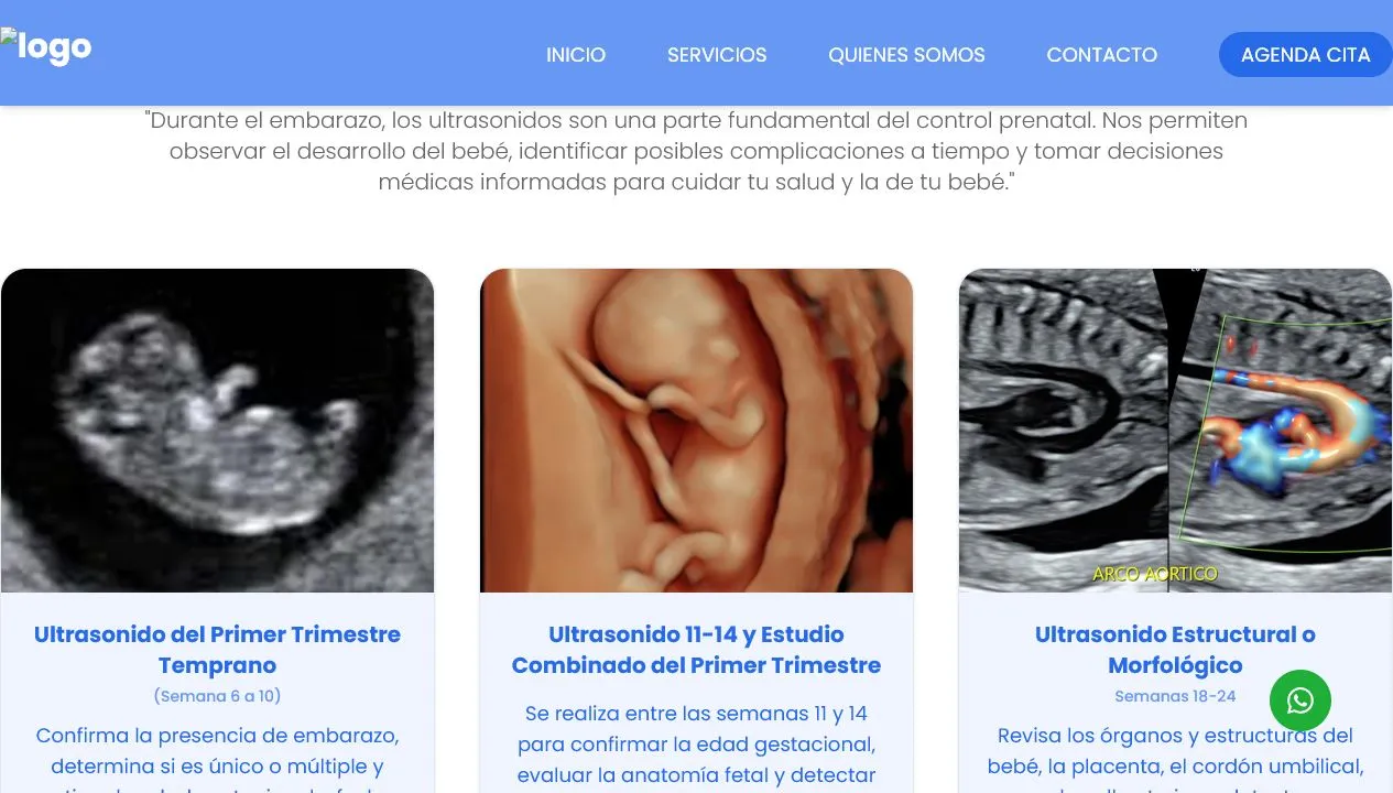 Clinica Materno Fetal service catalog.