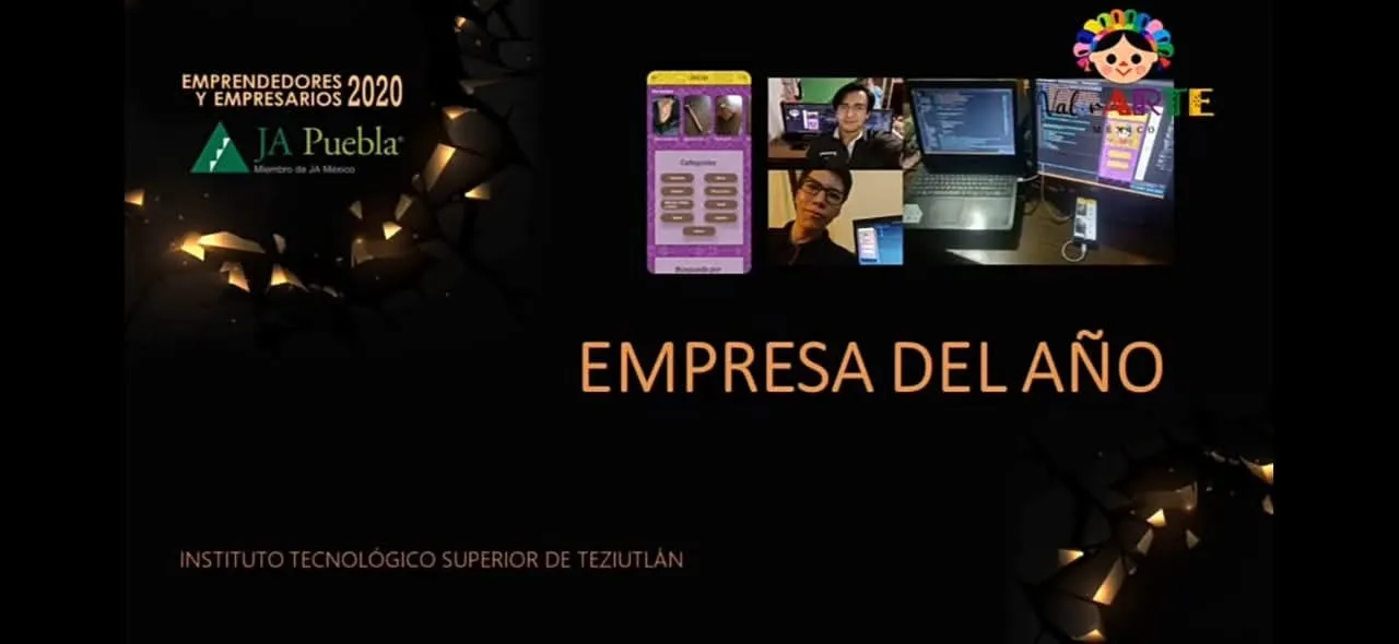 Publicación de Empresa del Año con la aplicación y el trabajo de desarrollo del equipo.