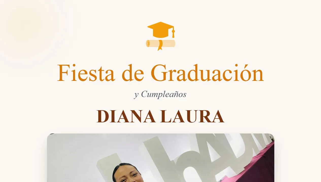 Diana Invitacion: experiencia digital para graduacion