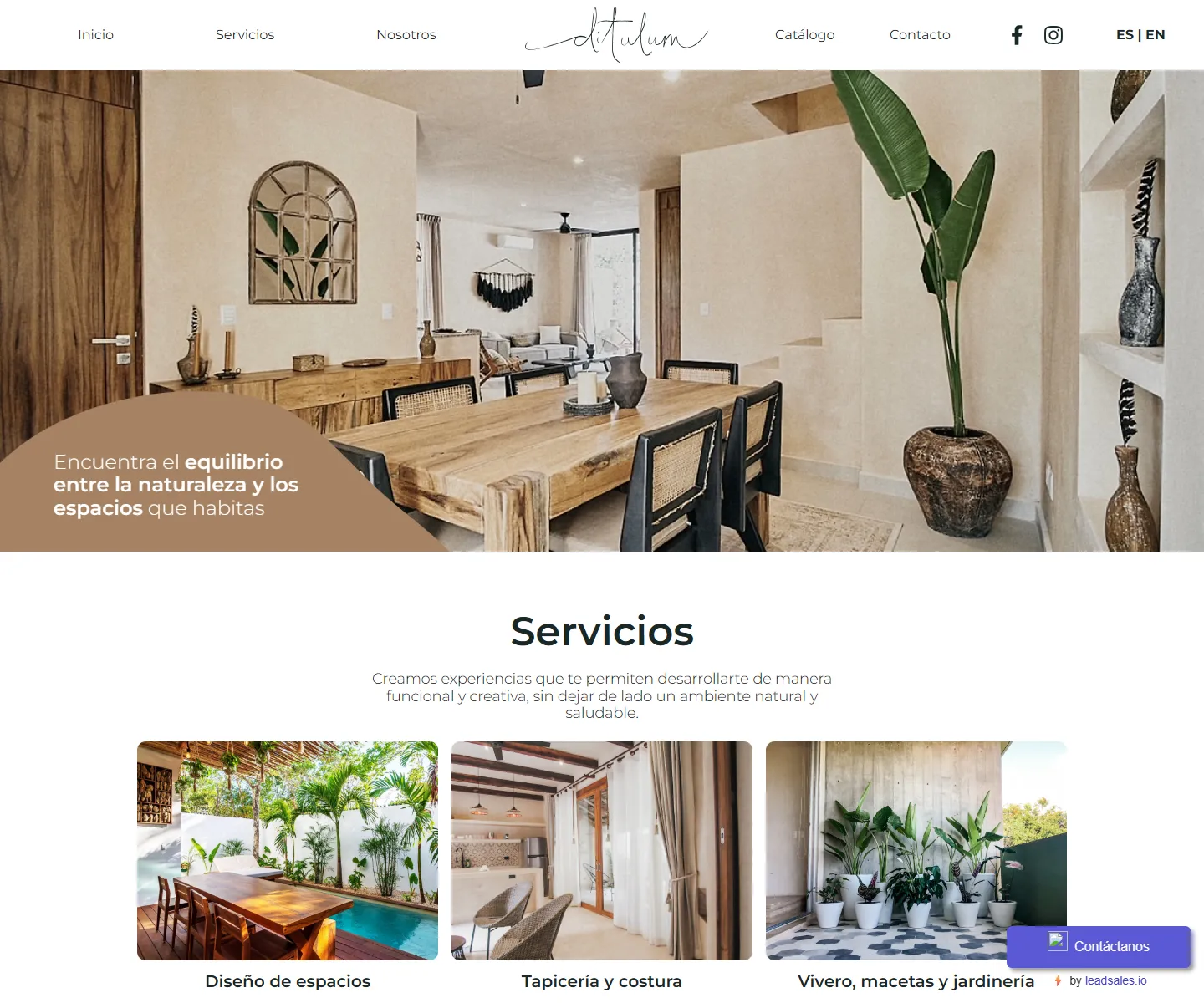 Ditulum: sitio comercial bilingüe