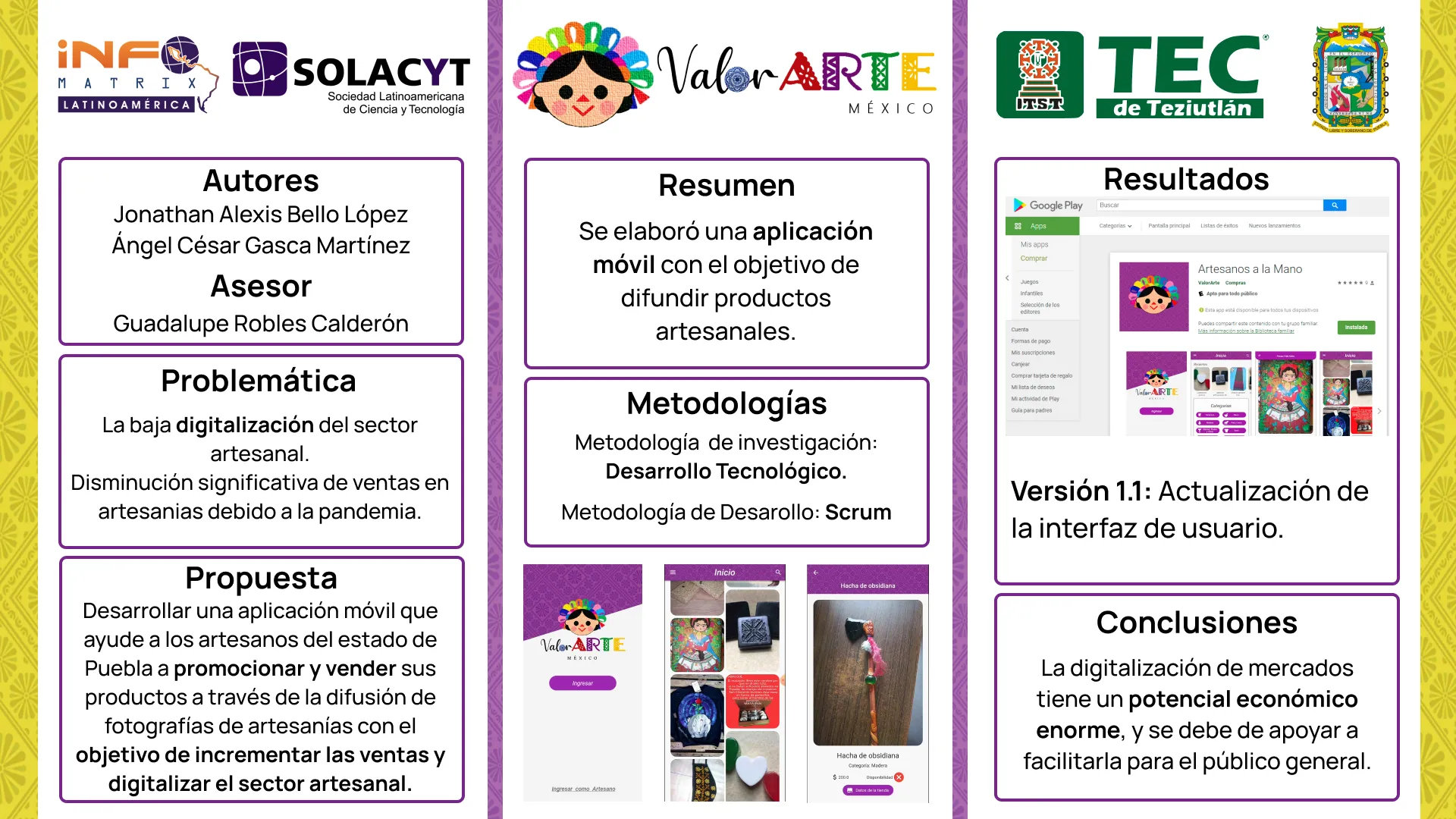Interfaz final de ValorArte México tras la mejora UX/UI.