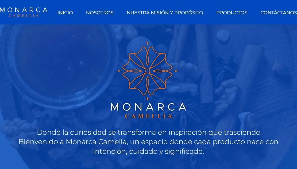 Monarca Camellia: landing de marca
