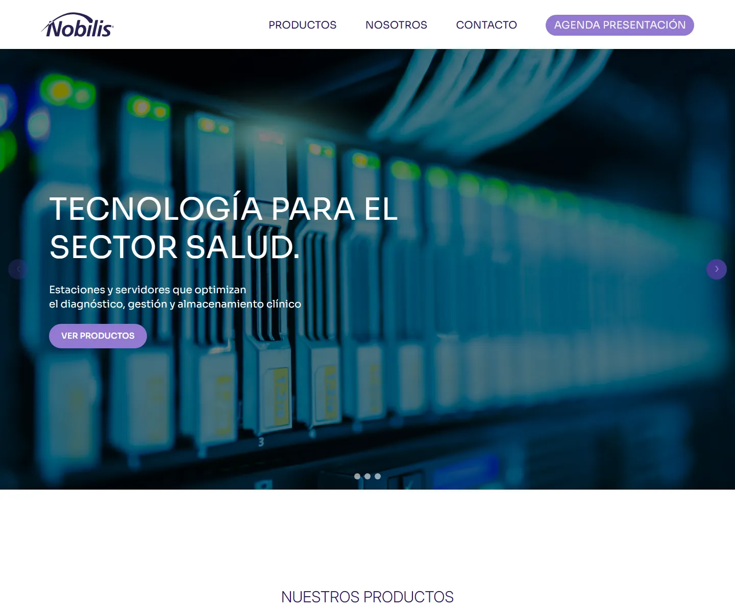 Nobilis: sitio comercial para marca médica