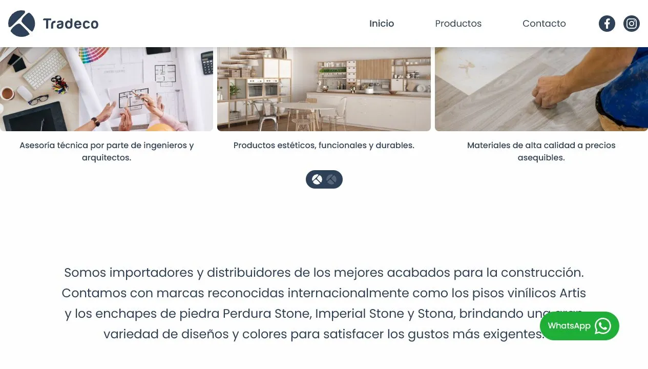 Tradeco product catalog pages with view transitions.